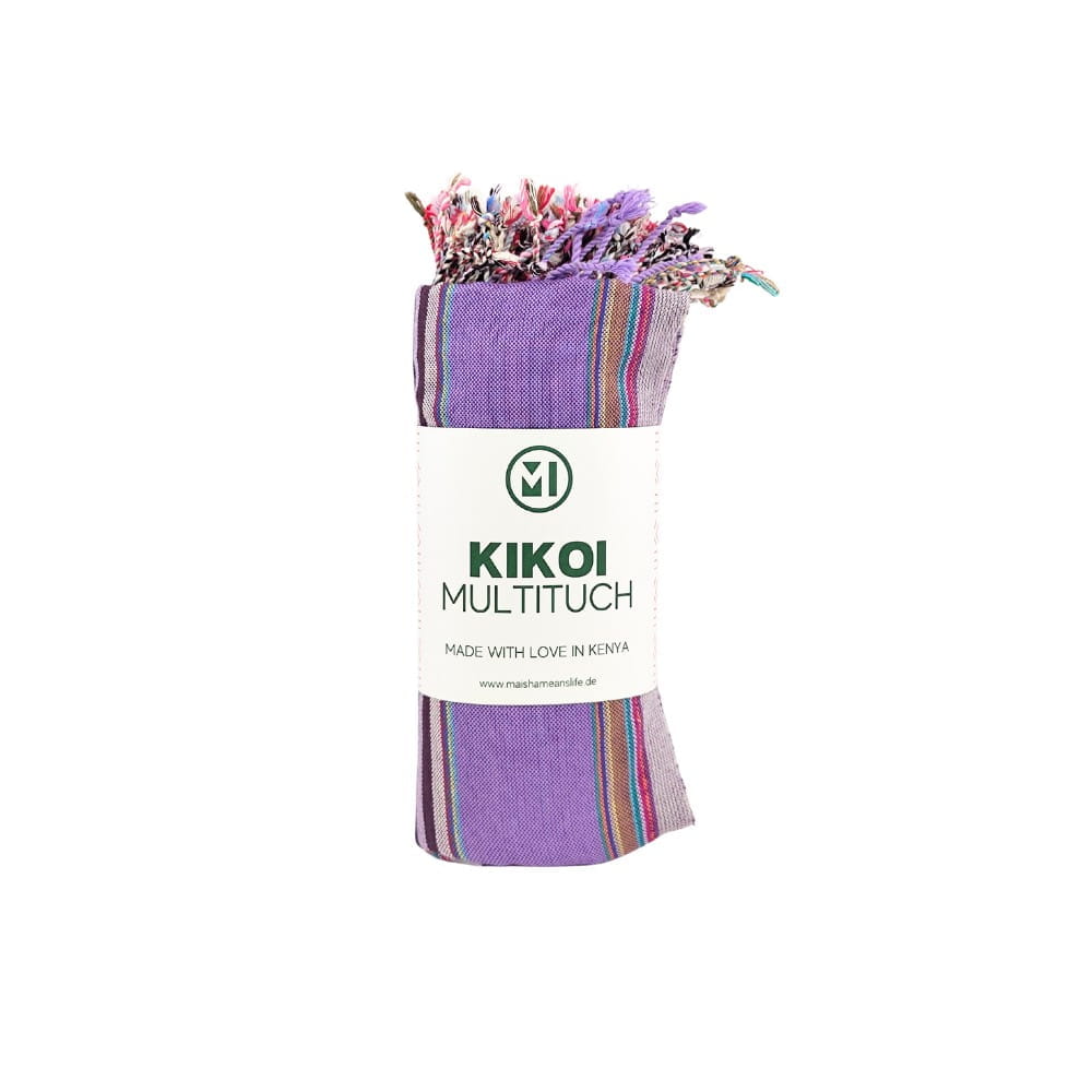 Kikoi Tuch Kenia - Baumwolle - Multi Lila Kikoi Tuch Kenia - Baumwolle - Multi Lila