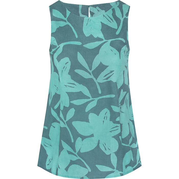 Boardwalk Ethno Bluse - Blossom Sea Glass - Meergrün