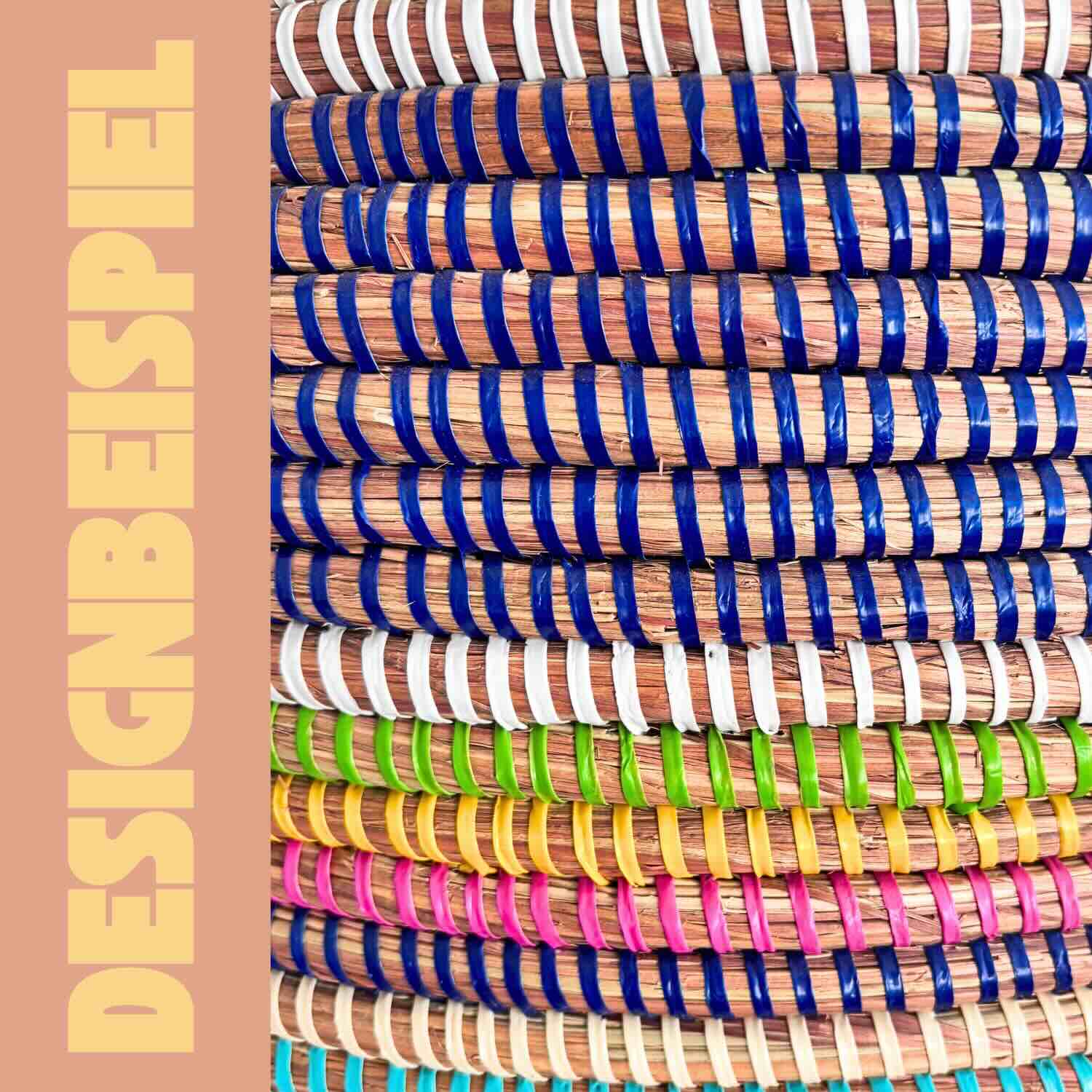 Wäschekorb Senegal XL - Bold Stripes - Blau