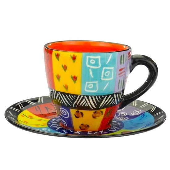 Kapula Keramik Kaffeetasse Abeni mit Untertasse Kapula Keramik Kaffeetasse Abeni mit Untertasse
