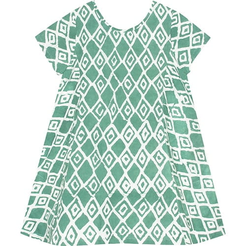 Girls Swing Dress - Argyle Sage