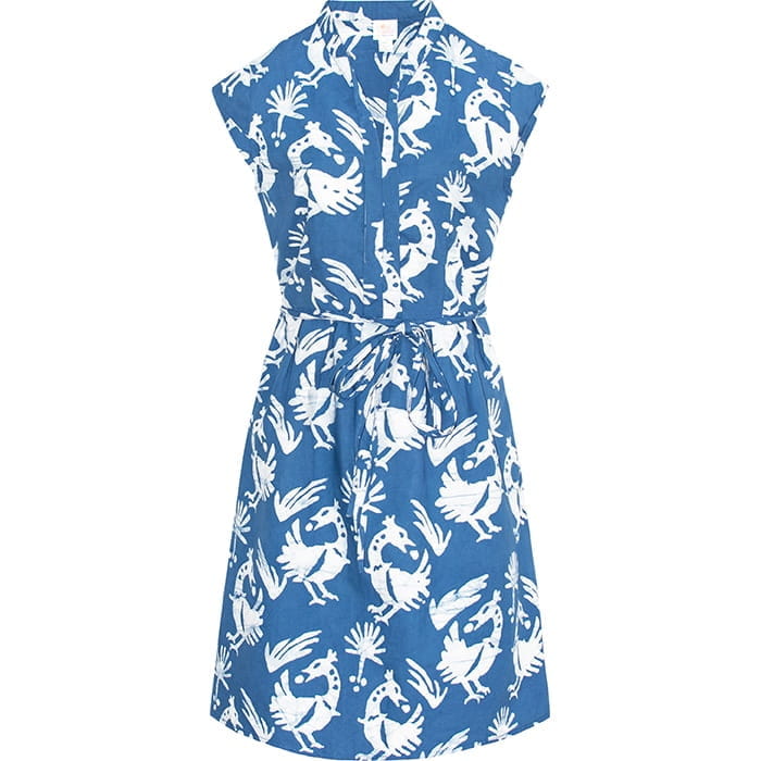 Retro Dress - Sankofa Stone - Blau