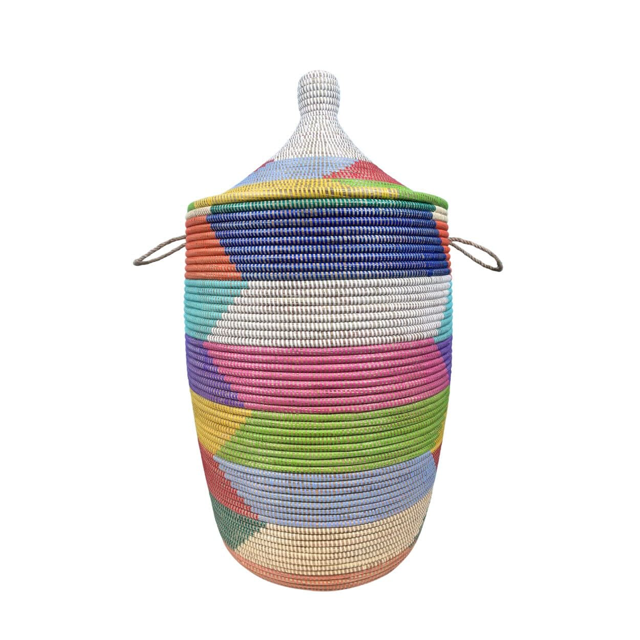Wäschekorb Senegal L - Zick Zack - Bunt