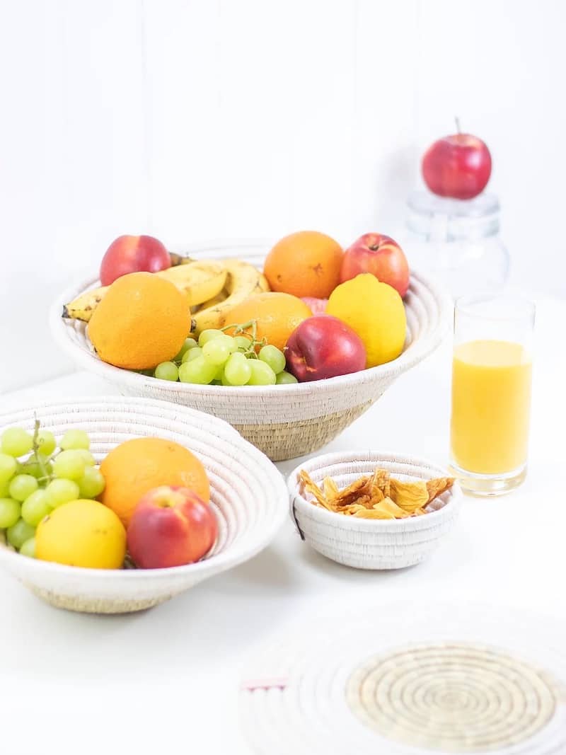 Alternative Obstschale rund geflochten Fairtrade Womencraft Alternative Obstschale rund geflochten Fairtrade Womencraft