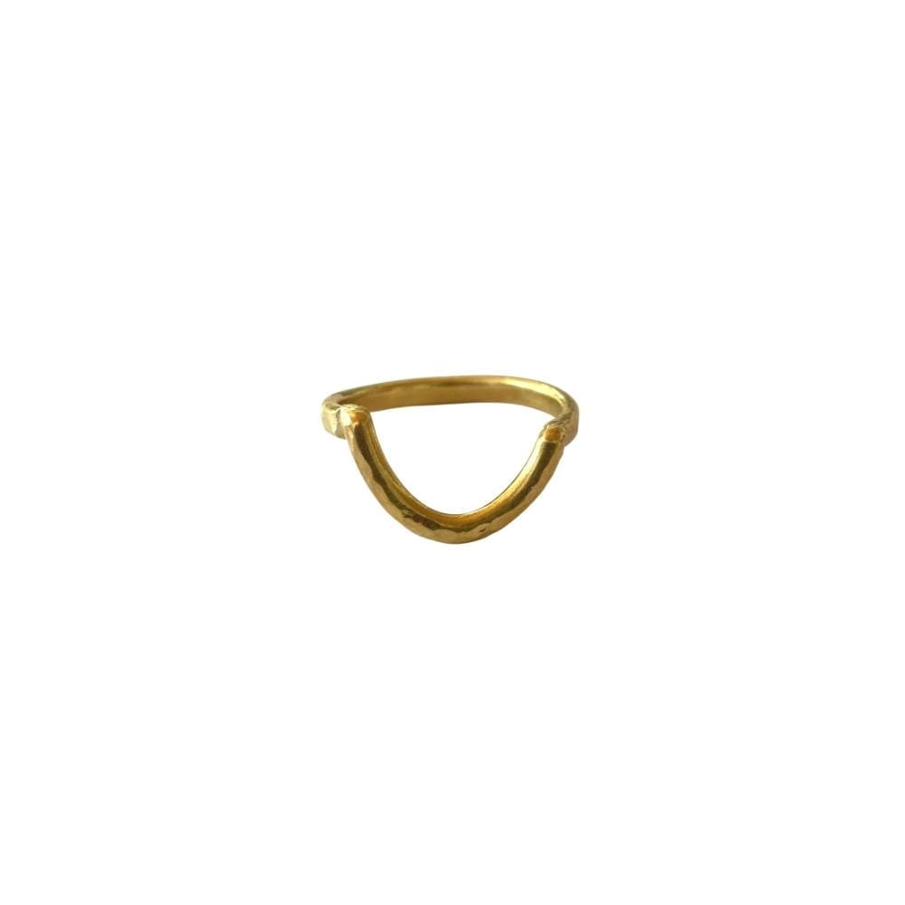 Messing Fingerring - Arc Hammered Messing Fingerring - Arc Hammered