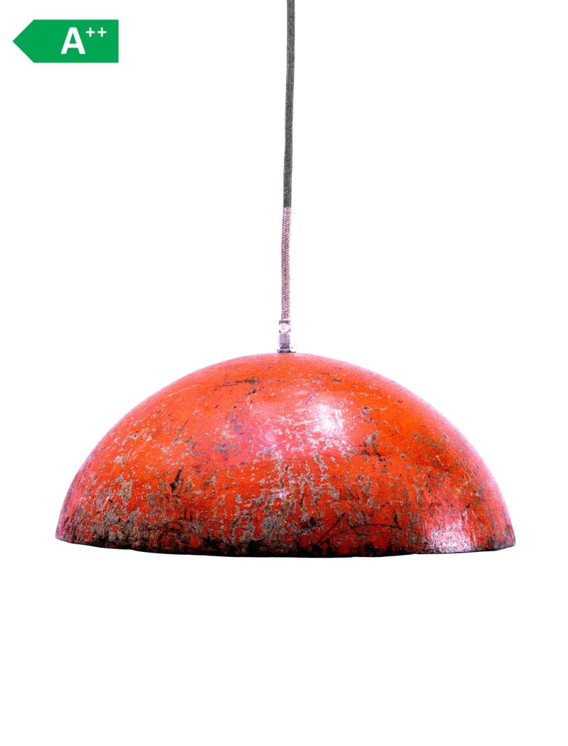 Upcycling Deckenlampe - Ölfass XL - Orange