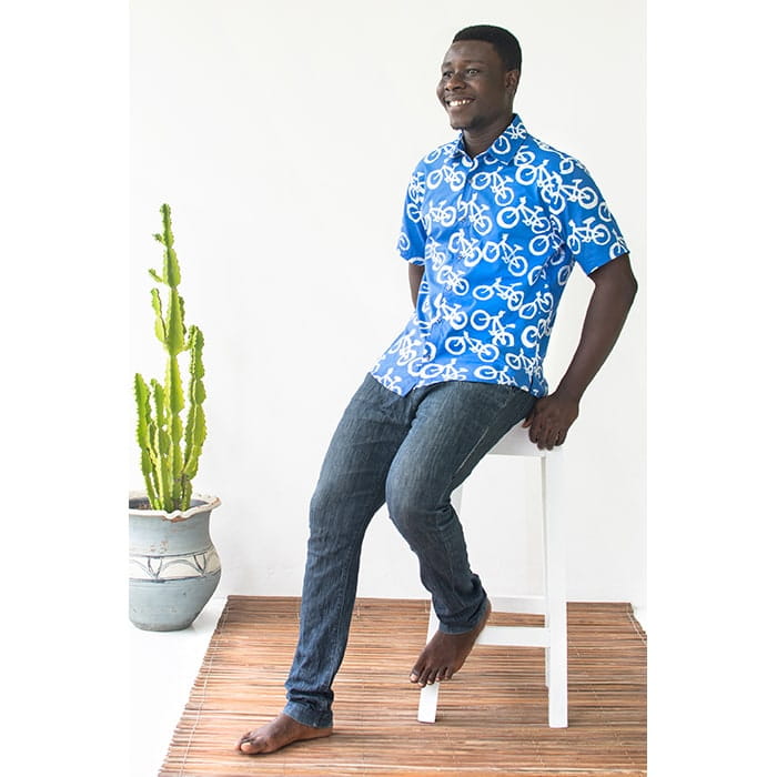 Slim Fit Hemd - Bikes - Blau Slim Fit Hemd - Bikes - Blau