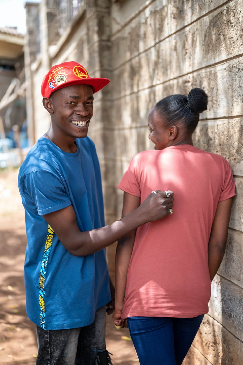 Simba - Bio Kitenge Shirt - Men - Blau Simba - Bio Kitenge Shirt - Men - Blau