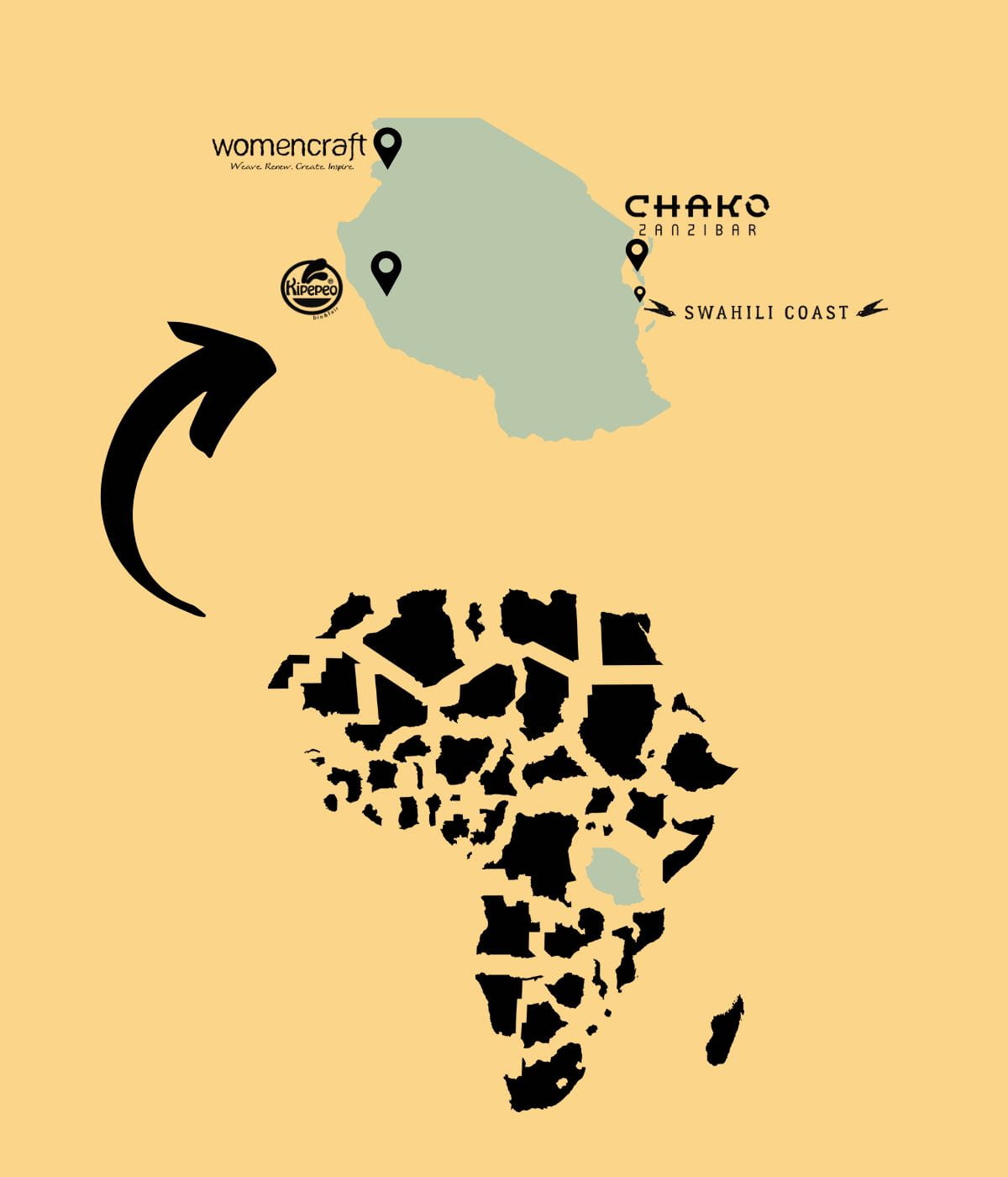 landkarte-map-tansania-fair-trade-brands-afritaba landkarte-map-tansania-fair-trade-brands-afritaba