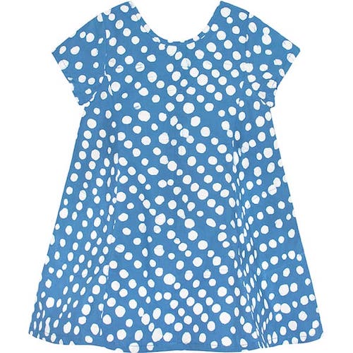 Girls Swing Dress - Pebbles Blue