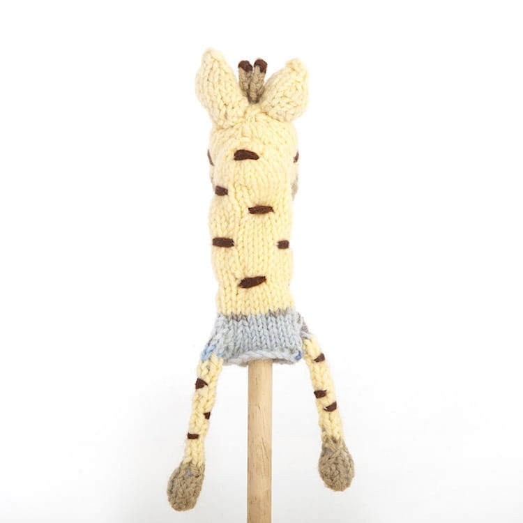 Gestrickte Fingerpuppen - Twza - Giraffe