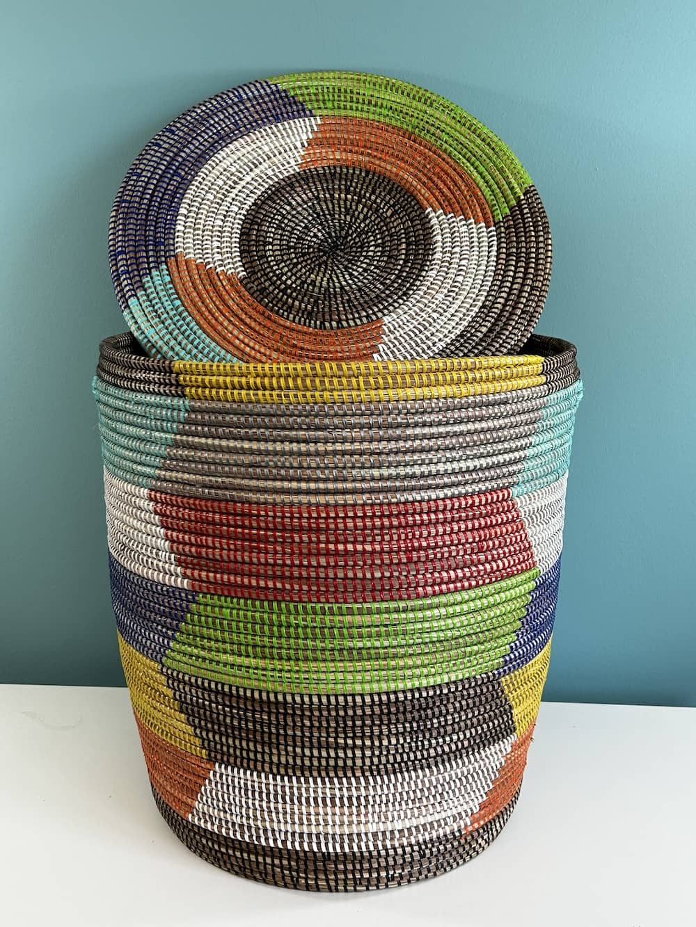 Wäschekorb Flachdeckel L - Zick Zack - Bunt Wäschekorb Flachdeckel L - Zick Zack - Bunt