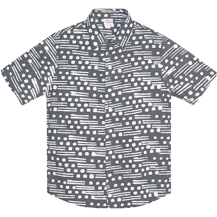Slim Fit Hemd - Morse Code - Charcoal Slim Fit Hemd - Morse Code - Charcoal