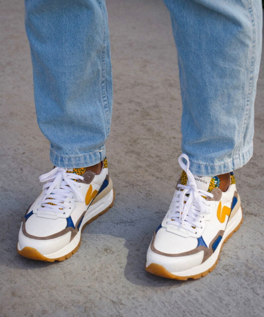 African Fair Trade Sneaker - Akanda White African Fair Trade Sneaker - Akanda White