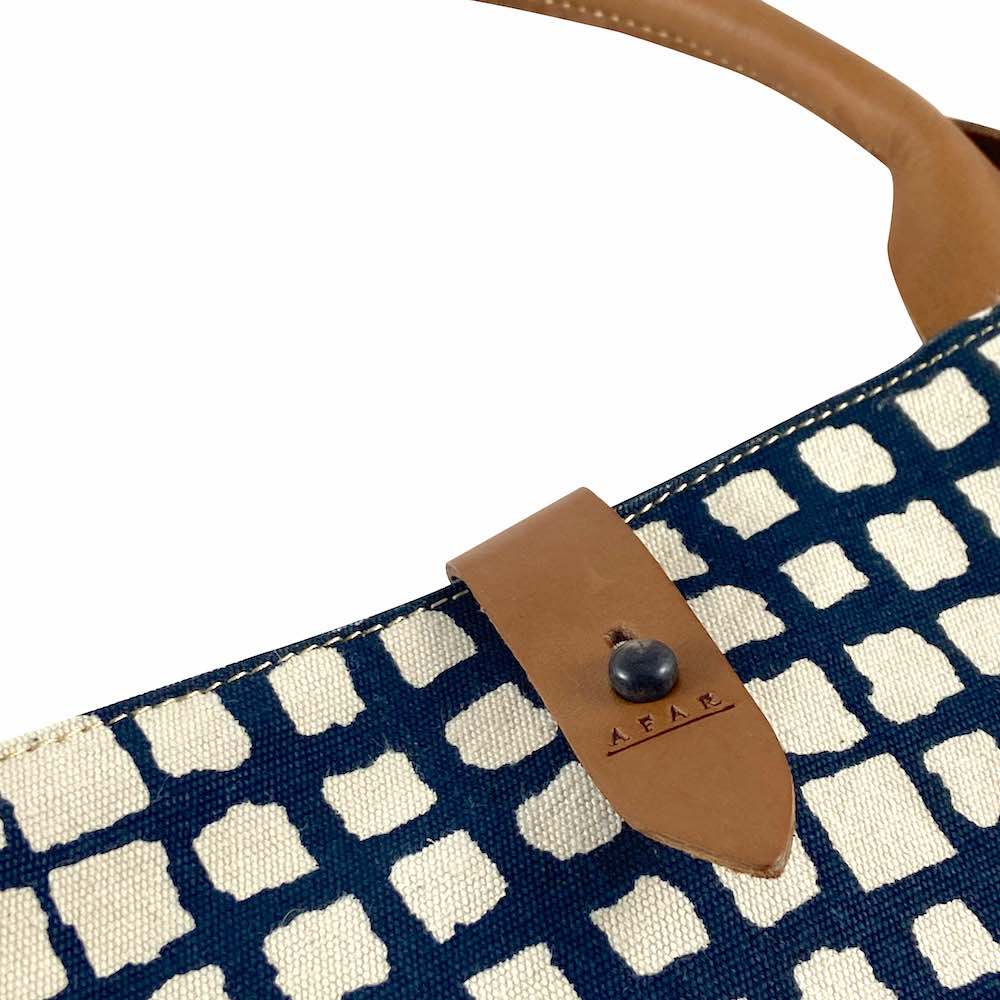 African Tote Bags - Safari - Windows Navy