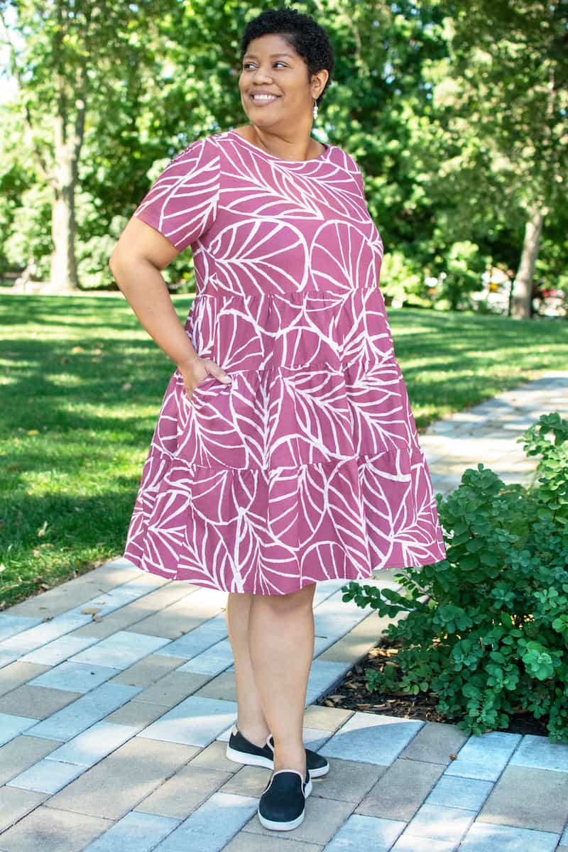 Tiered Dress Short - Canopy - Rosewood Tiered Dress Short - Canopy - Rosewood