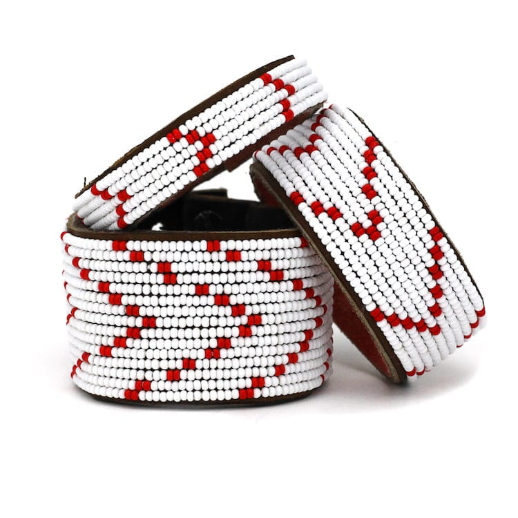 Perlenarmband - Chevron Rot - S/M/L Perlenarmband - Chevron Rot - S/M/L