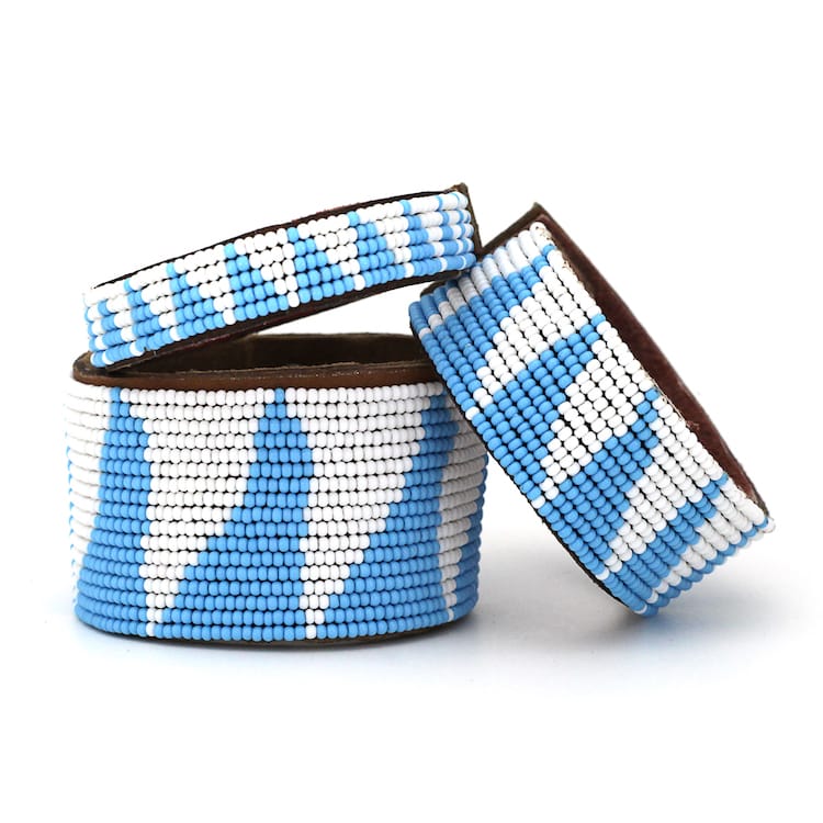 Perlenarmband - Tri Blau - S/M/L