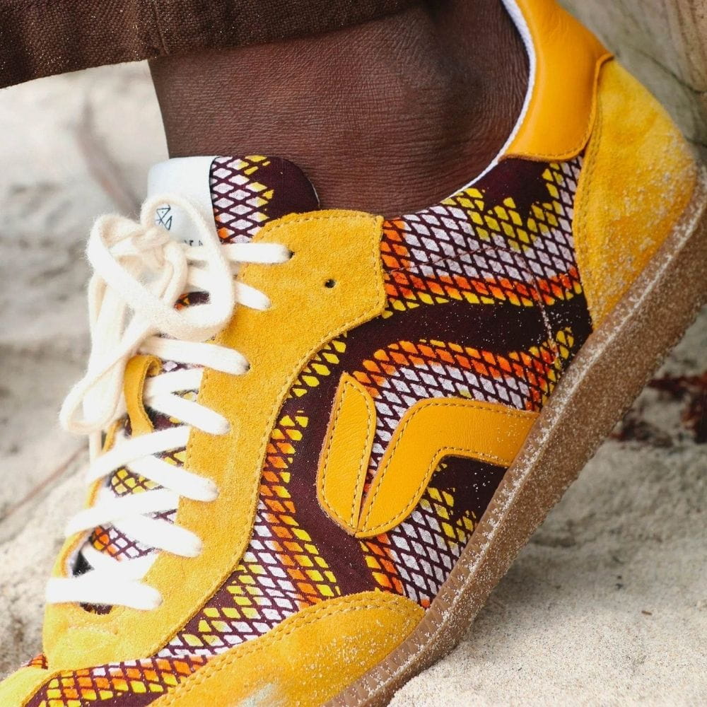 African Fair Trade Sneaker - Sahara Safran