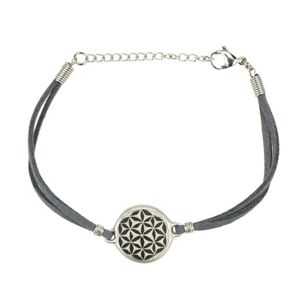 Blume des Lebens - Armband Unisex - Straußenei