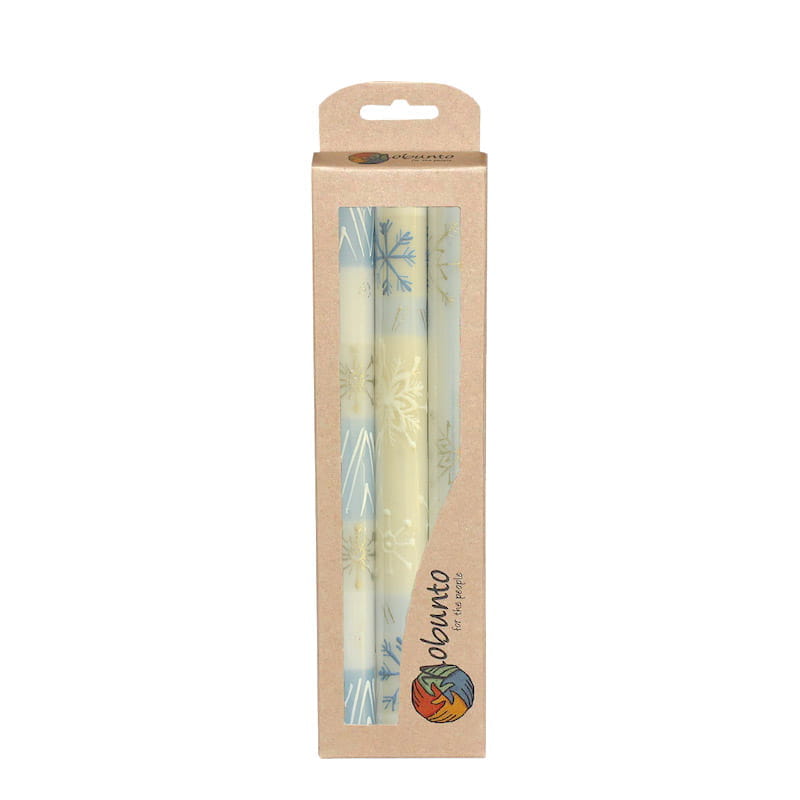 Geschenkbox - KAPOKO - 3 x Stabkerzen 23cm Geschenkbox - KAPOKO - 3 x Stabkerzen 23cm