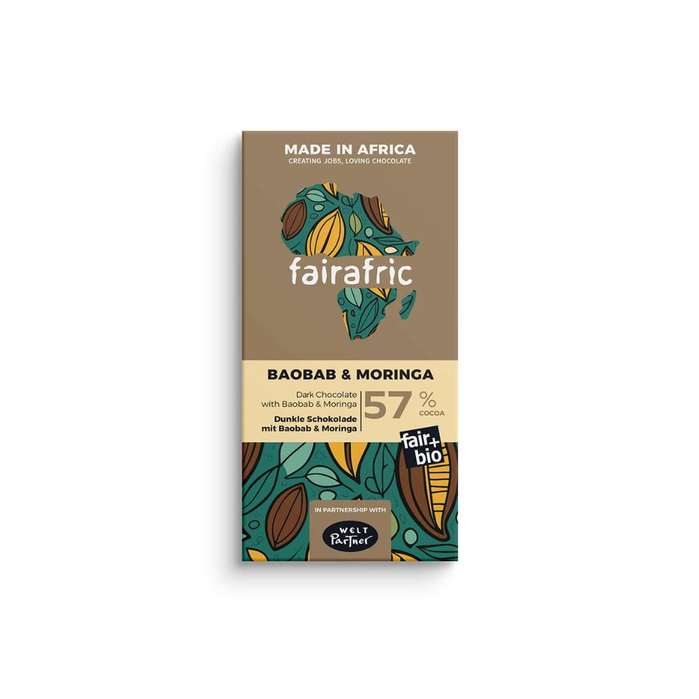 Bio Schokolade - 57% Baobab & Moringa - Ghana Bio Schokolade - 57% Baobab & Moringa - Ghana