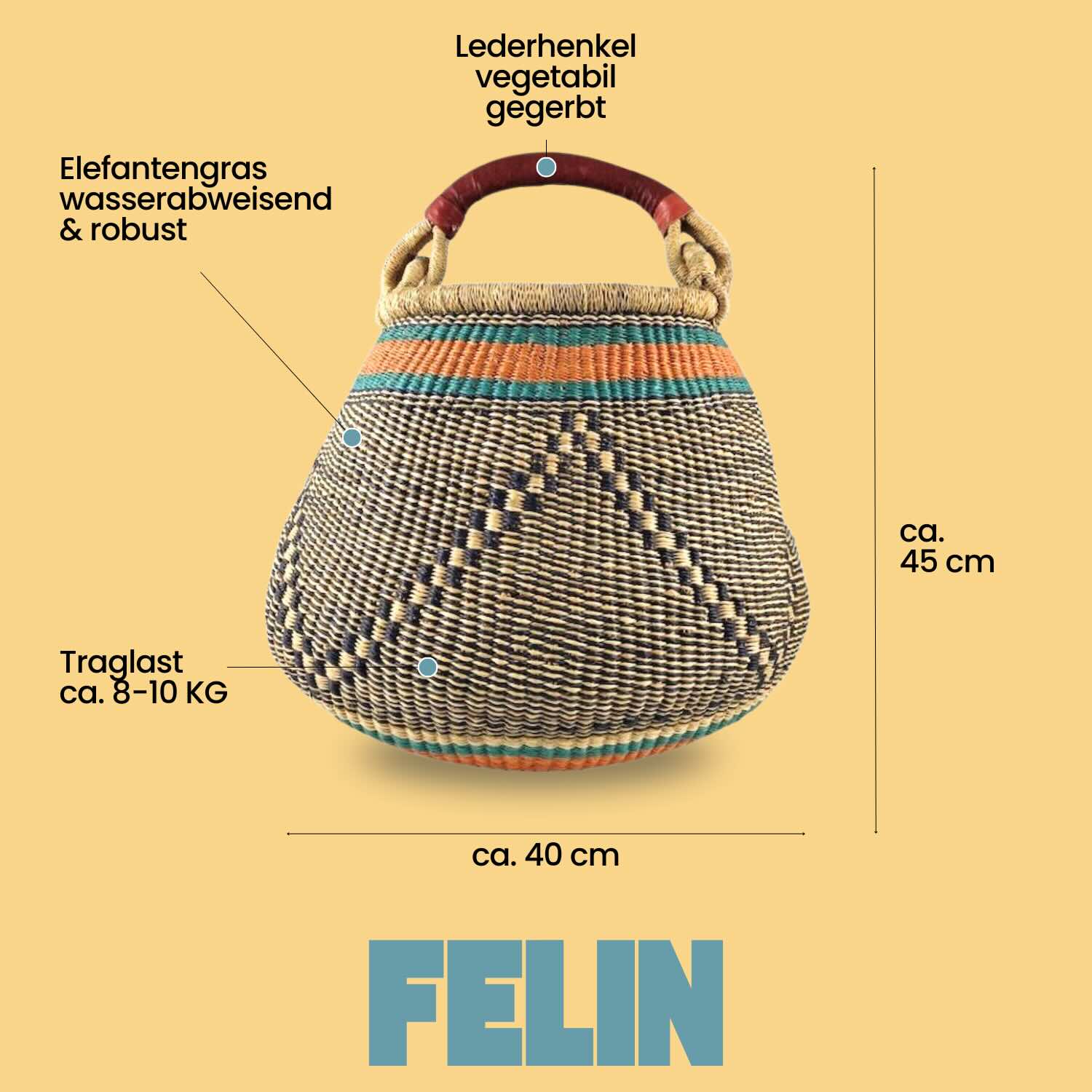 Bolga Gambigo - Felin - Viele Farben - Rund Bolga Gambigo - Felin - Viele Farben - Rund