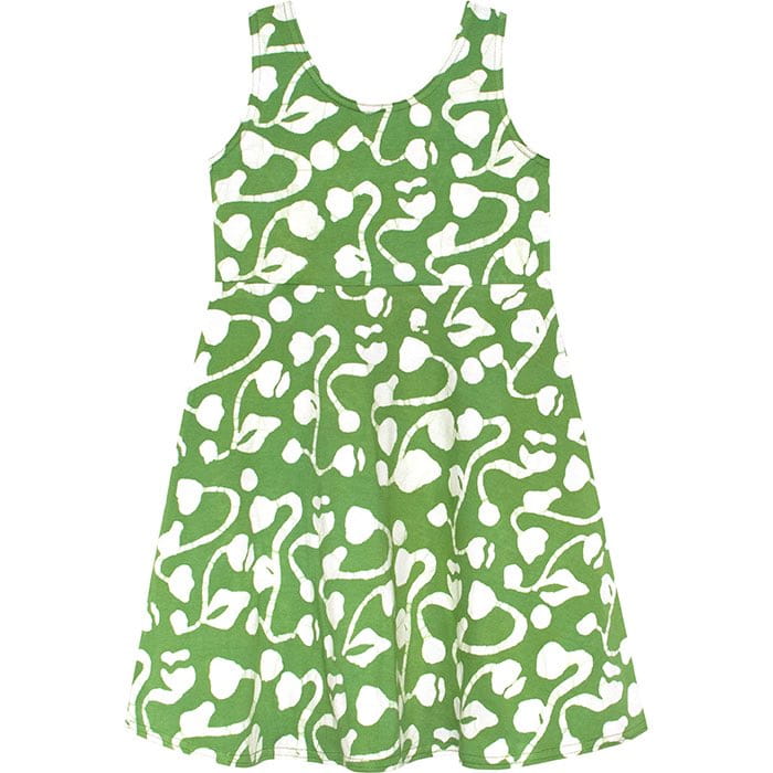 Girls Fit & Flare Jersey Dress - Brambles Olive
