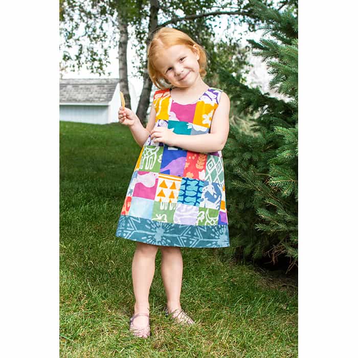 Babys Reversible Dress - Patchwork