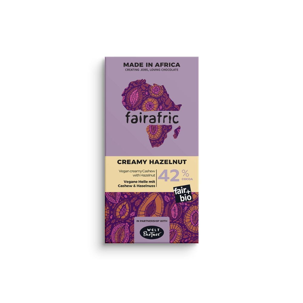 Bio Schokolade - 42% Creamy Hazelnut - Ghana Bio Schokolade - 42% Creamy Hazelnut - Ghana