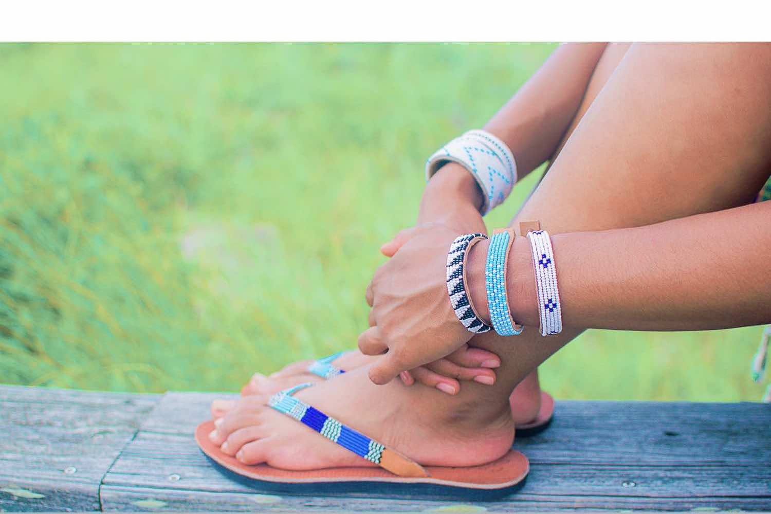 Afrikanische Sandalen - Atlas - Blau Afrikanische Sandalen - Atlas - Blau