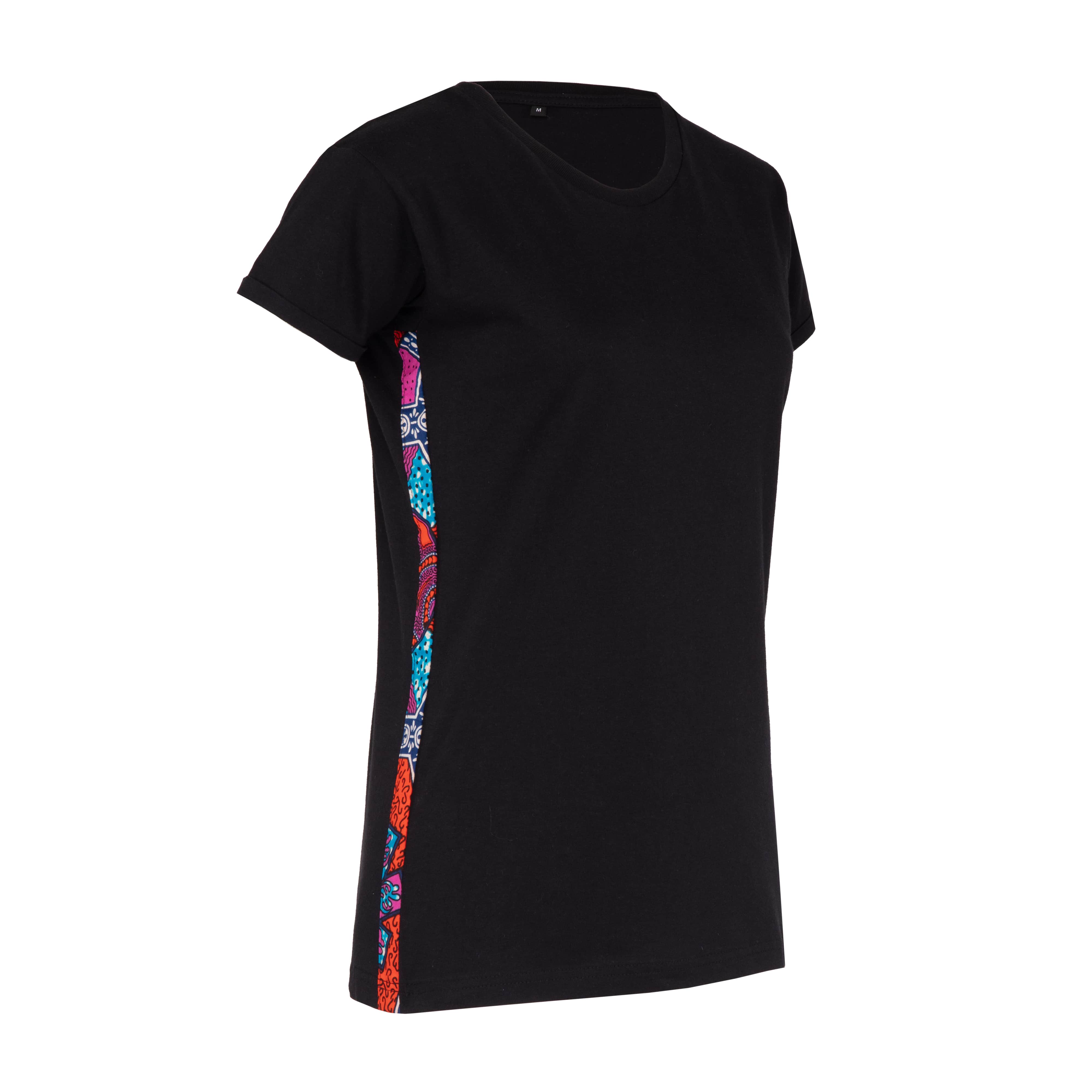 Malaika - Bio Kitenge Shirt - Woman - Schwarz Malaika - Bio Kitenge Shirt - Woman - Schwarz