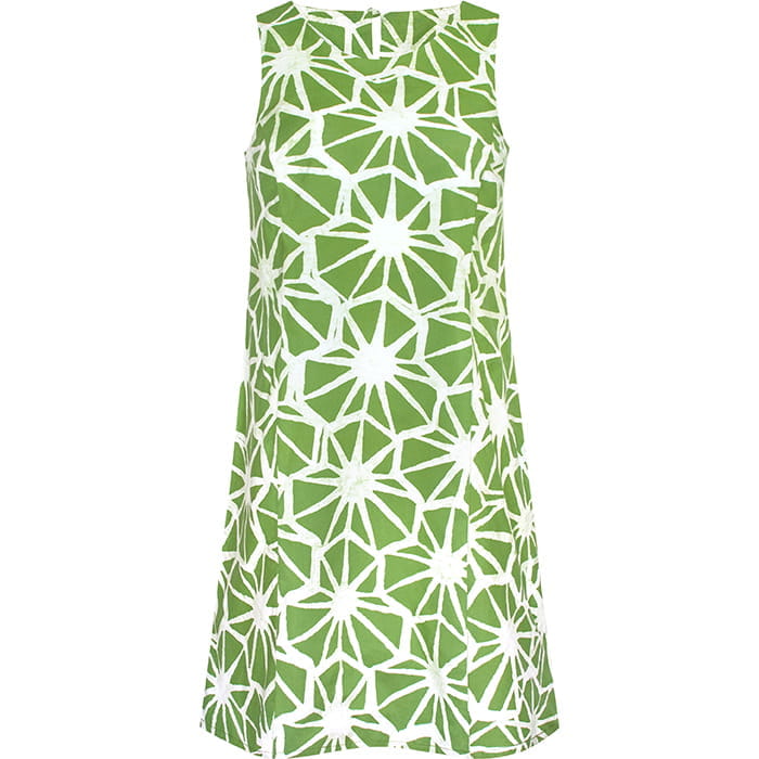 Boardwalk Dress - Tiles Olive - Grün