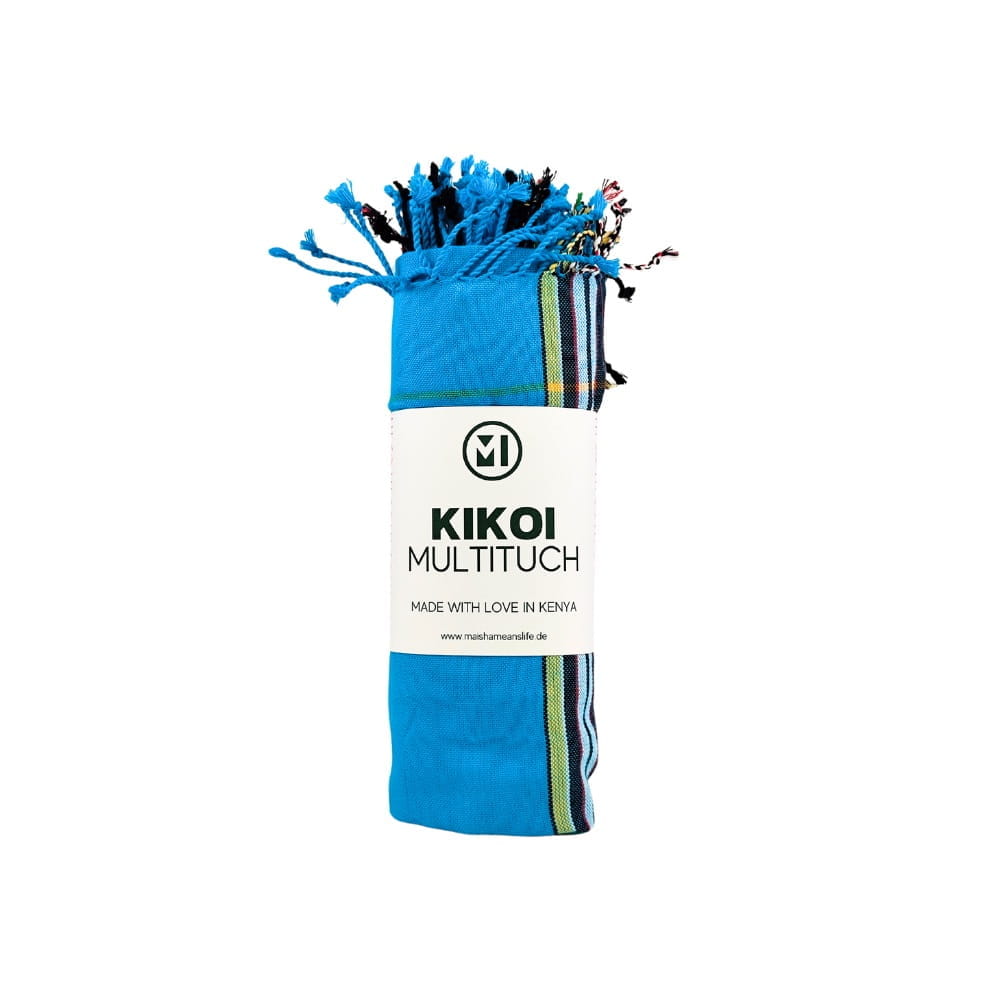 Kikoi Tuch Kenia - Baumwolle - Hellblau Kikoi Tuch Kenia - Baumwolle - Hellblau