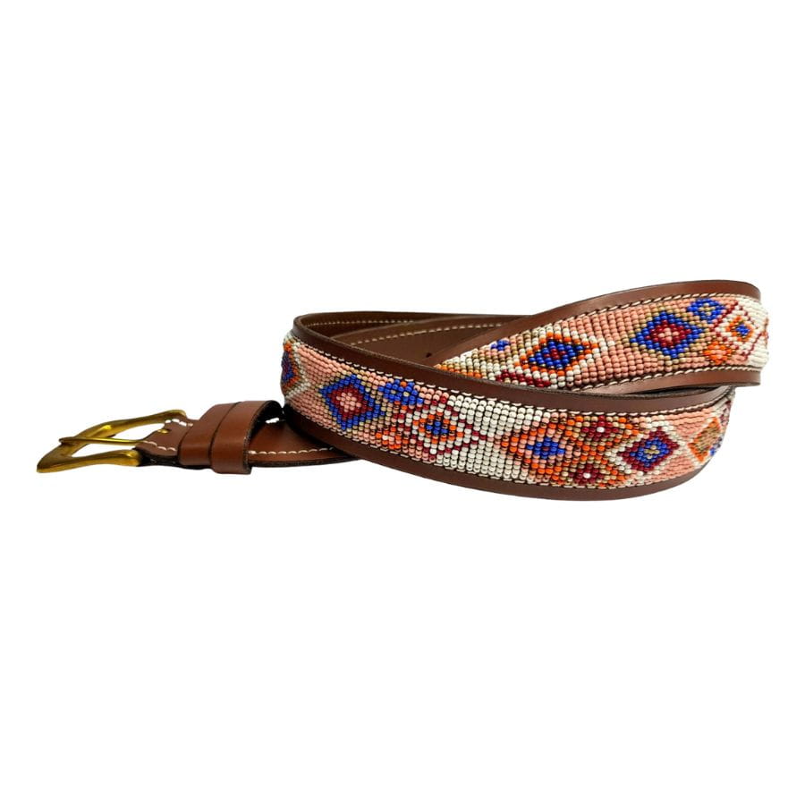 Massai Ledergürtel - San Pink - Unisex Massai Ledergürtel - San Pink - Unisex