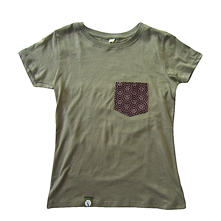 Shwe Shwe Tasche - Woman - Khaki - Organic Shirt Shwe Shwe Tasche - Woman - Khaki - Organic Shirt