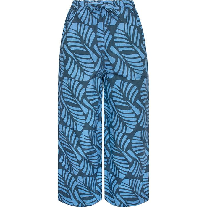 Bio Hose Tenos - Deco Leaf Spruce - Blau