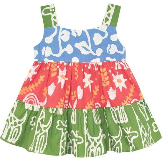 Babys Carousel Dress - Giraffe Olive - Grün