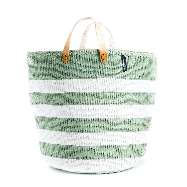 Mifuko Kiondo Korb Market Basket Grün Light Green L Mifuko Kiondo Korb Market Basket Grün Light Green L