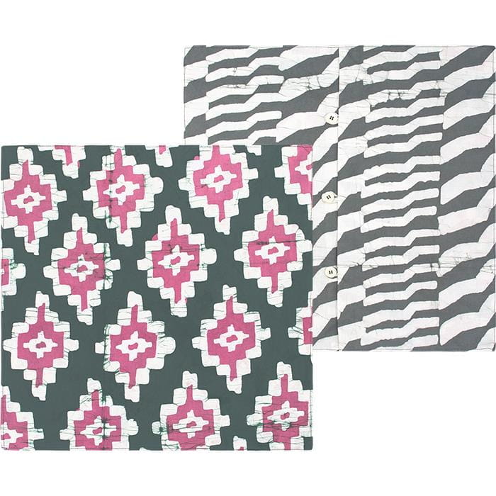 Kissenbezug aus Bio Baumwolle Grau Rosa Pink Kissenbezug aus Bio Baumwolle Grau Rosa Pink