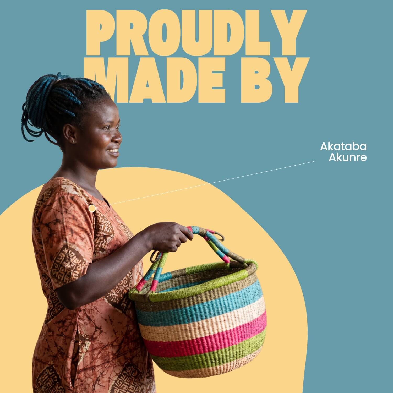 Bolga Korb Vegan - Akim - Rund