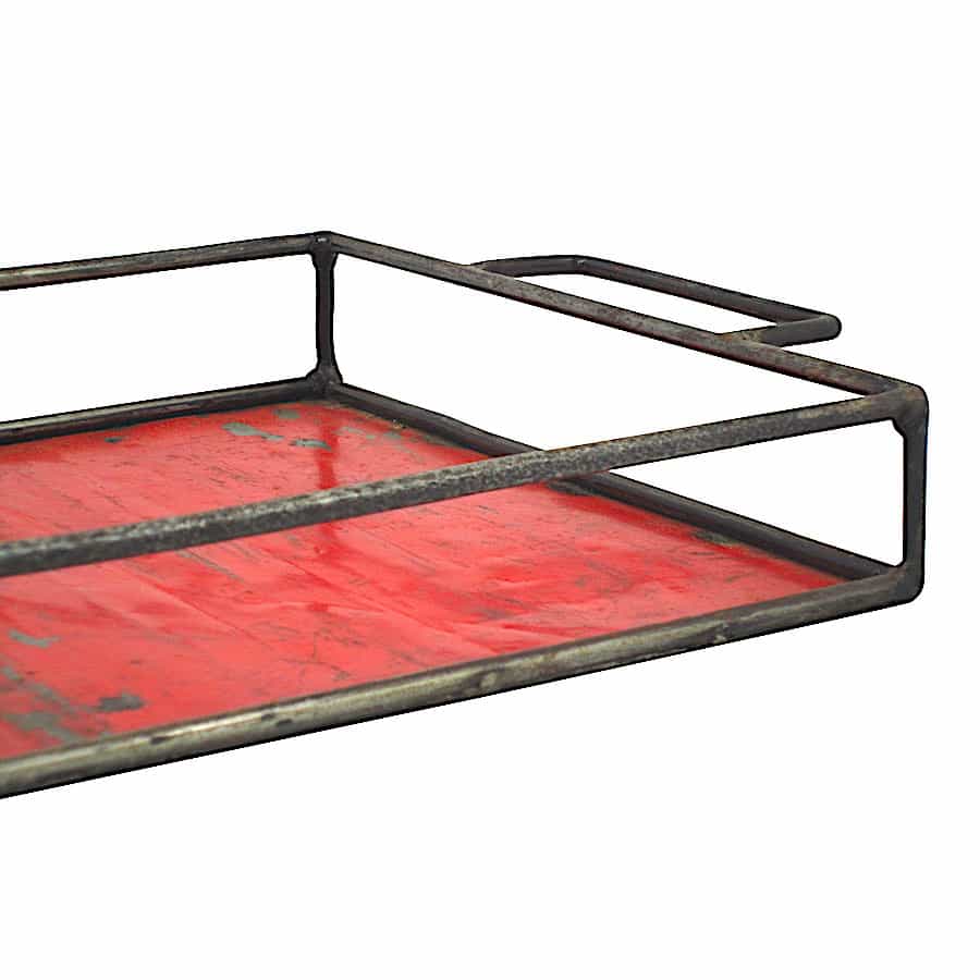 Ölfass Tablett - Rot - Upcycling Art Ölfass Tablett - Rot - Upcycling Art