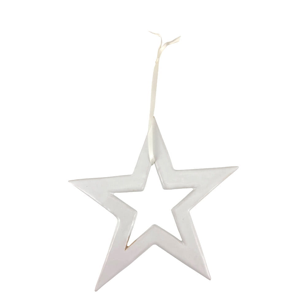 Nachhaltiger Christbaumschmuck Stern Weiß Mifuko Nachhaltiger Christbaumschmuck Stern Weiß Mifuko