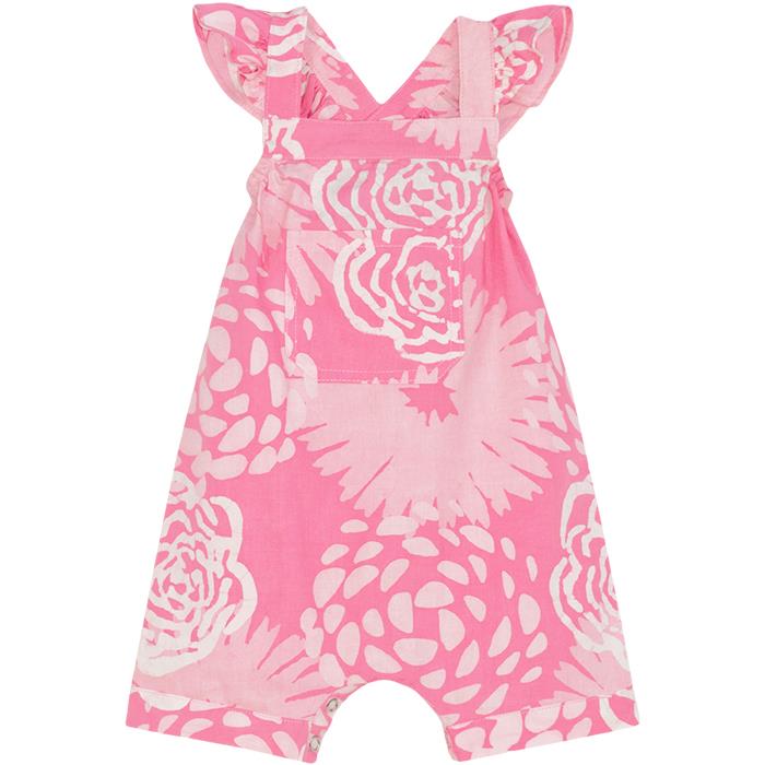 Bio Baby Strampler - Blumengarten - Pink