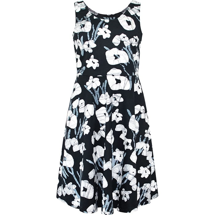 Bio Jerseykleid Fit and Flare Global Mamas jersey Painted Floral Schwarz Jersey Kleider Bio Baumwolle Bio Jerseykleid Fit and Flare Global Mamas jersey Painted Floral Schwarz Jersey Kleider Bio Baumwolle