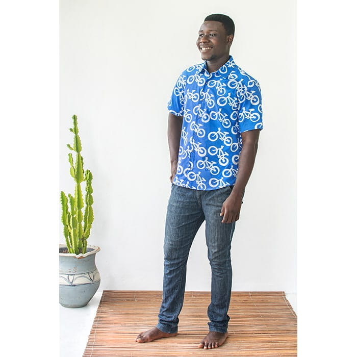 Slim Fit Hemd - Bikes - Blau Slim Fit Hemd - Bikes - Blau