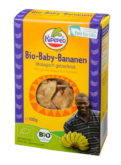 Getrocknete Baby Bananen - Bio - Tansania Getrocknete Baby Bananen - Bio - Tansania