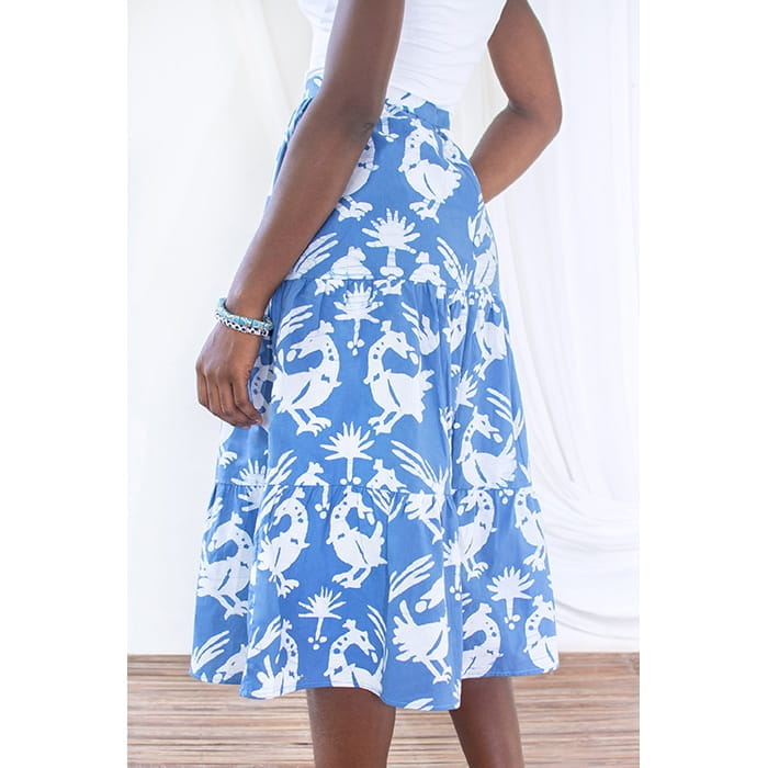 Afrikanischer Rock - Tiered Sankofa Stone - Blau Afrikanischer Rock - Tiered Sankofa Stone - Blau