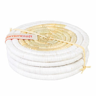 Untersetzer geflochten Glasuntersetzer rund weiss womencraft Untersetzer geflochten Glasuntersetzer rund weiss womencraft