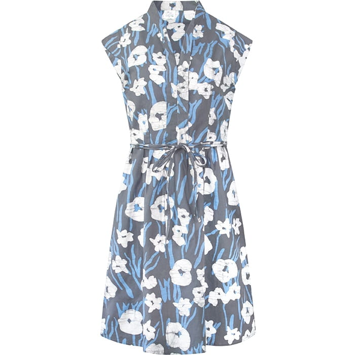 Retro Dress - Painted Floral - Charcoal